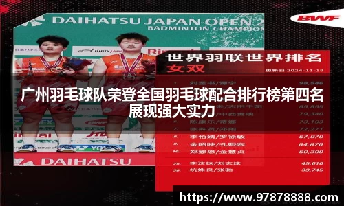 广州羽毛球队荣登全国羽毛球配合排行榜第四名展现强大实力